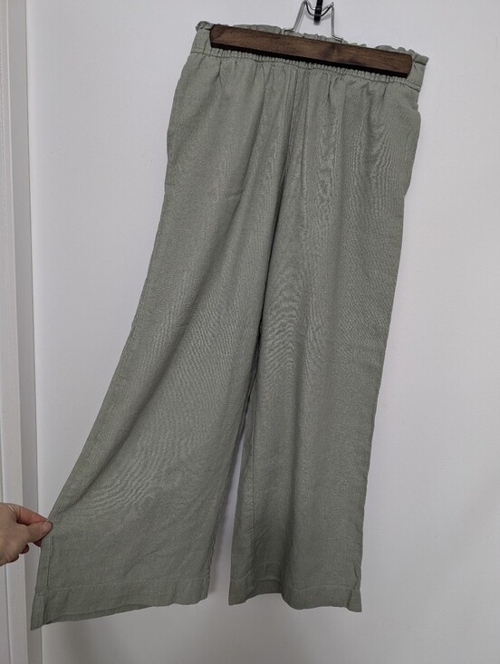 Love Tree Pants - Women's Wide-Leg Pull-On Pants in Sage Green